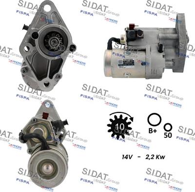 Sidat S12DE0347 - Motorino d'avviamento www.autoricambit.com