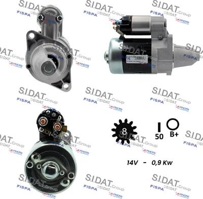 Sidat S12DE0316A2 - Motorino d'avviamento www.autoricambit.com