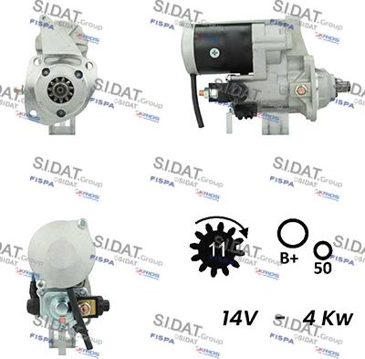 Sidat S12DE0374A2 - Motorino d'avviamento www.autoricambit.com