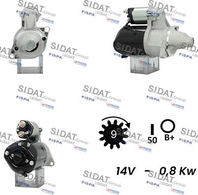 Sidat S12DE0293A2 - Motorino d'avviamento www.autoricambit.com