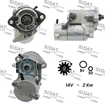 Sidat S12DE0257A2 - Motorino d'avviamento www.autoricambit.com