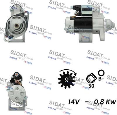 Sidat S12DE0226A2 - Motorino d'avviamento www.autoricambit.com