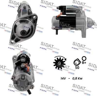 Sidat S12DE0226 - Motorino d'avviamento www.autoricambit.com