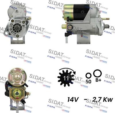 Sidat S12DE0228A2 - Motorino d'avviamento www.autoricambit.com