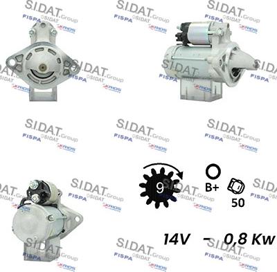 Sidat S12DE0227A2 - Motorino d'avviamento www.autoricambit.com