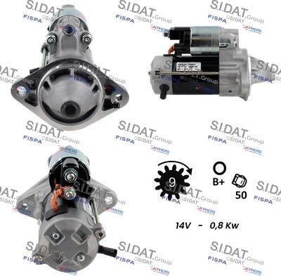 Sidat S12DE0227 - Motorino d'avviamento www.autoricambit.com