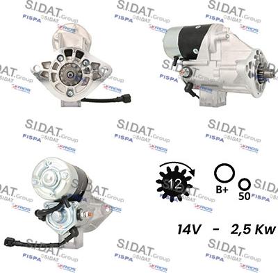 Sidat S12DE0767A2 - Motorino d'avviamento www.autoricambit.com