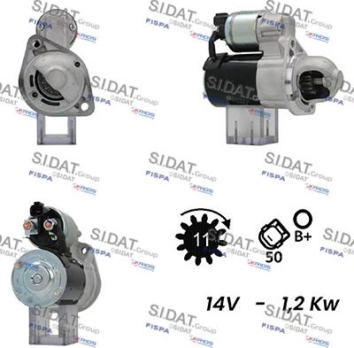 Sidat S12DR0558A2 - Motorino d'avviamento www.autoricambit.com