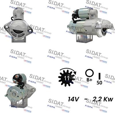 Sidat S12DR0560A2 - Motorino d'avviamento www.autoricambit.com