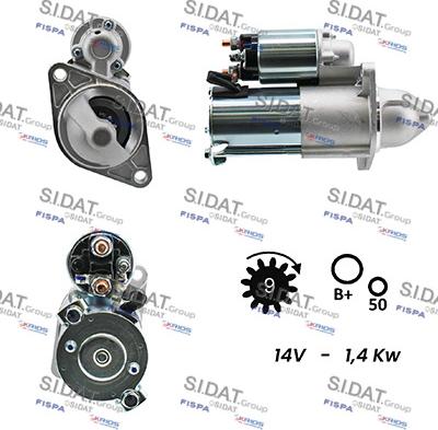 Sidat S12DR0129A2 - Motorino d'avviamento www.autoricambit.com