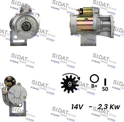 Sidat S12HT0539A2 - Motorino d'avviamento www.autoricambit.com