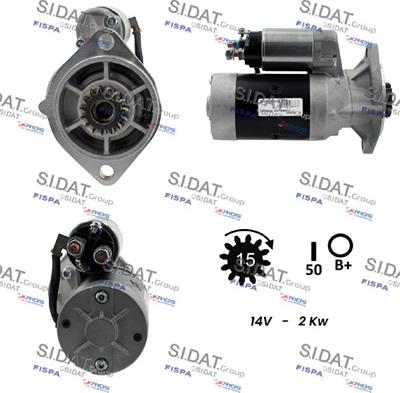 Sidat S12HT0815A2 - Motorino d'avviamento www.autoricambit.com