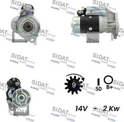 Sidat S12HT0330A2 - Motorino d'avviamento www.autoricambit.com