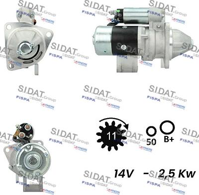 Sidat S12HT0765A2 - Motorino d'avviamento www.autoricambit.com