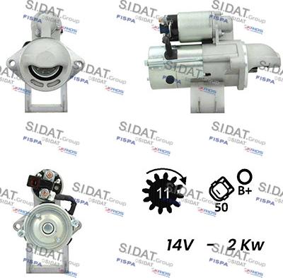 Sidat S12HY0214A2 - Motorino d'avviamento www.autoricambit.com