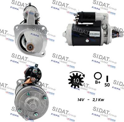 Sidat S12LU0860A2 - Motorino d'avviamento www.autoricambit.com