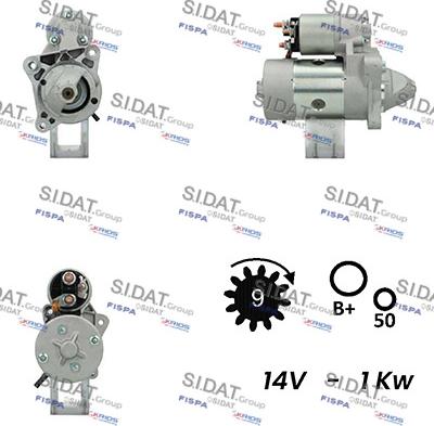 Sidat S12MA0659A2 - Motorino d'avviamento www.autoricambit.com