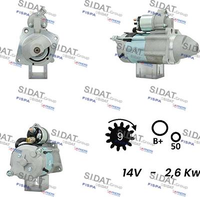 Sidat S12MA0146A2 - Motorino d'avviamento www.autoricambit.com