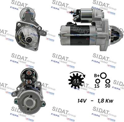 Sidat S12MA0112A2 - Motorino d'avviamento www.autoricambit.com