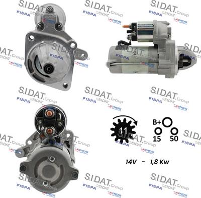 Sidat S12MA0112 - Motorino d'avviamento www.autoricambit.com