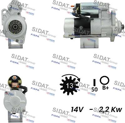 Sidat S12MH0413A2 - Motorino d'avviamento www.autoricambit.com