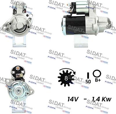 Sidat S12MH0581 - Motorino d'avviamento www.autoricambit.com