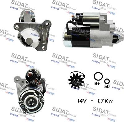 Sidat S12MH0053A2 - Motorino d'avviamento www.autoricambit.com