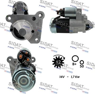 Sidat S12MH0053 - Motorino d'avviamento www.autoricambit.com