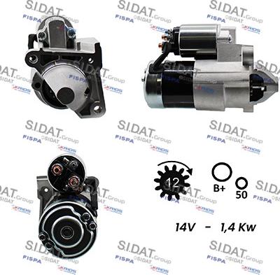 Sidat S12MH0063A2 - Motorino d'avviamento www.autoricambit.com