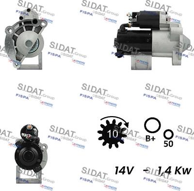 Sidat S12MH0005A2 - Motorino d'avviamento www.autoricambit.com