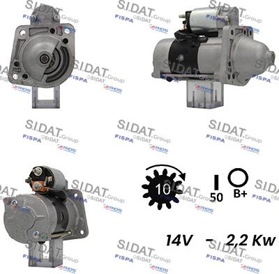 Sidat S12MH0199A2 - Motorino d'avviamento www.autoricambit.com