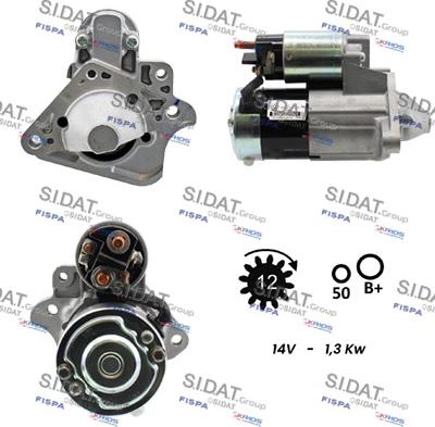 Sidat S12MH0854 - Motorino d'avviamento www.autoricambit.com