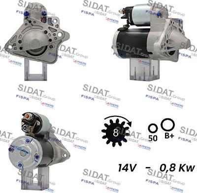 Sidat S12MH0365 - Motorino d'avviamento www.autoricambit.com