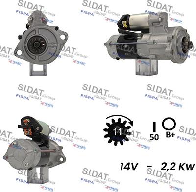 Sidat S12MH0313A2 - Motorino d'avviamento www.autoricambit.com