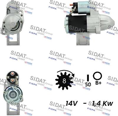 Sidat S12MH0328A2 - Motorino d'avviamento www.autoricambit.com