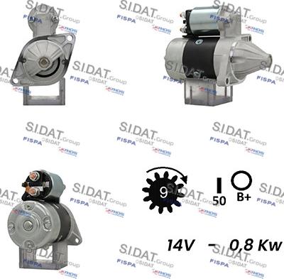 Sidat S12MH0220A2 - Motorino d'avviamento www.autoricambit.com