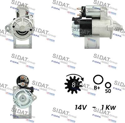 Sidat S12MH0782A2 - Motorino d'avviamento www.autoricambit.com