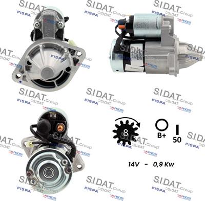 Sidat S12MH0726 - Motorino d'avviamento www.autoricambit.com