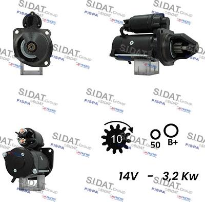 Sidat S12ML0465A2 - Motorino d'avviamento www.autoricambit.com