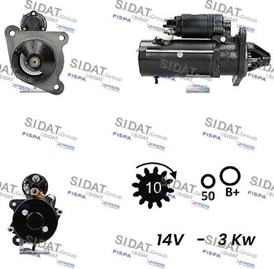 Sidat S12ML0370A2 - Motorino d'avviamento www.autoricambit.com