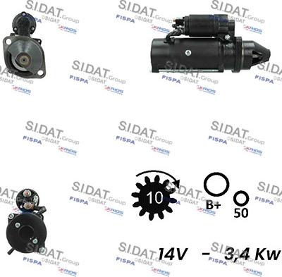 Sidat S12ML0289A2 - Motorino d'avviamento www.autoricambit.com