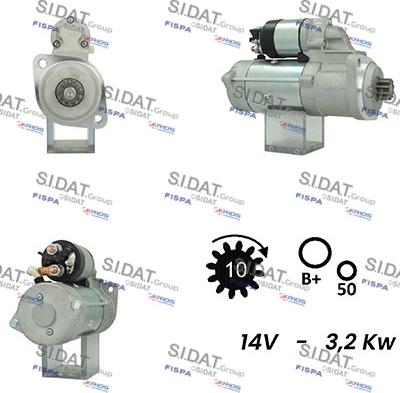 Sidat S12ML0709 - Motorino d'avviamento www.autoricambit.com