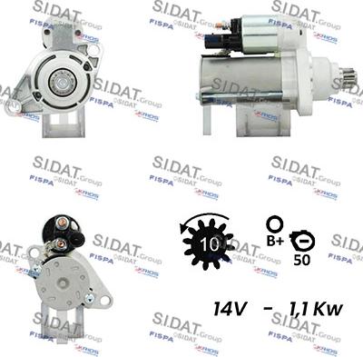 Sidat S12VA0446 - Motorino d'avviamento www.autoricambit.com