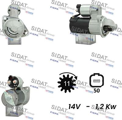 Sidat S12VA0414A2 - Motorino d'avviamento www.autoricambit.com