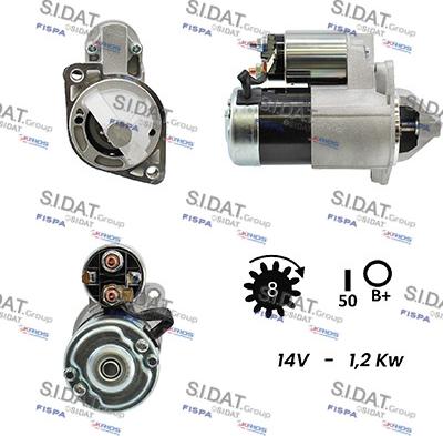 Sidat S12VA0552A2 - Motorino d'avviamento www.autoricambit.com