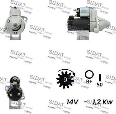 Sidat S12VA0506A2 - Motorino d'avviamento www.autoricambit.com