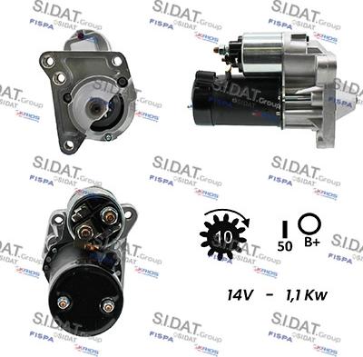 Sidat S12VA0051A2 - Motorino d'avviamento www.autoricambit.com