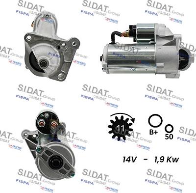 Sidat S12VA0062A2 - Motorino d'avviamento www.autoricambit.com