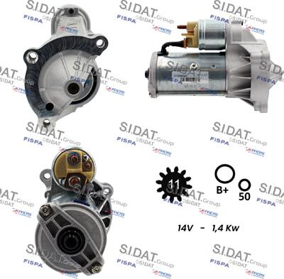 Sidat S12VA0005A2 - Motorino d'avviamento www.autoricambit.com