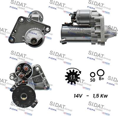 Sidat S12VA0014A2 - Motorino d'avviamento www.autoricambit.com